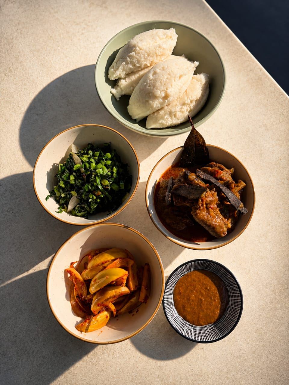 Nshima with beef stew