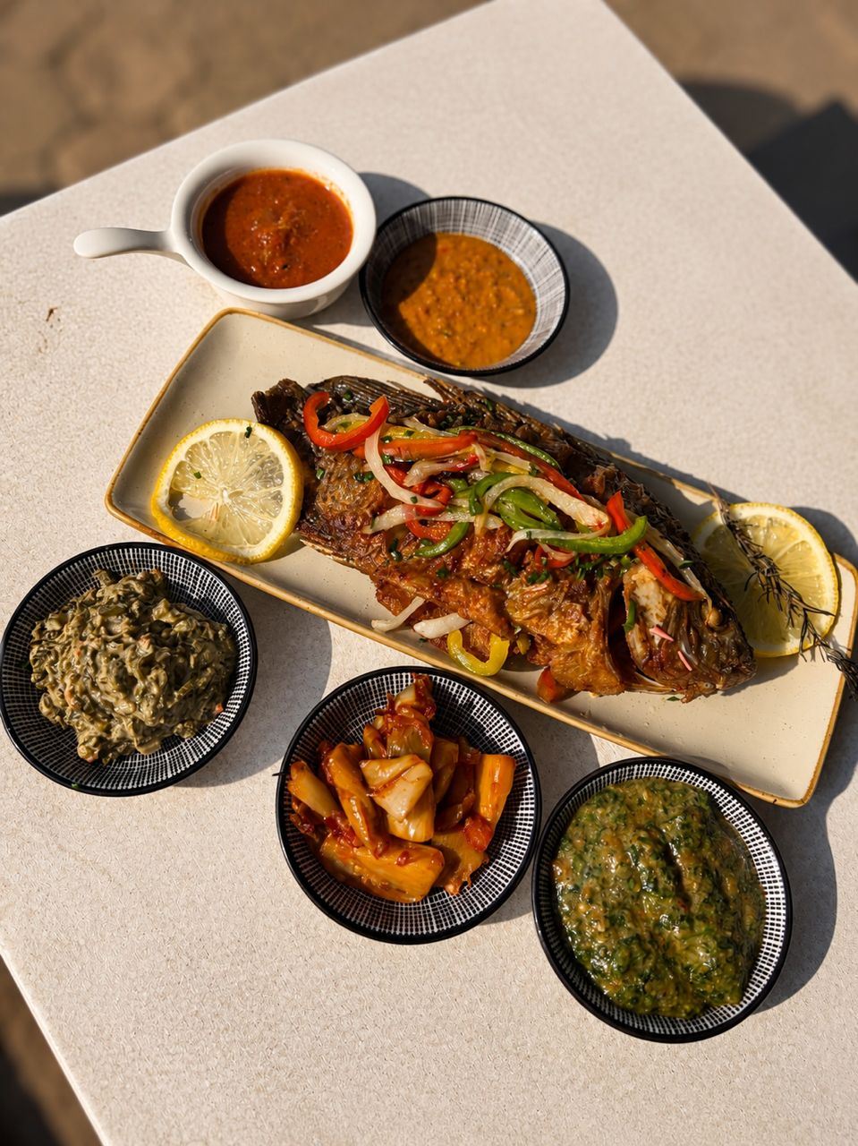 Whole grilled bream